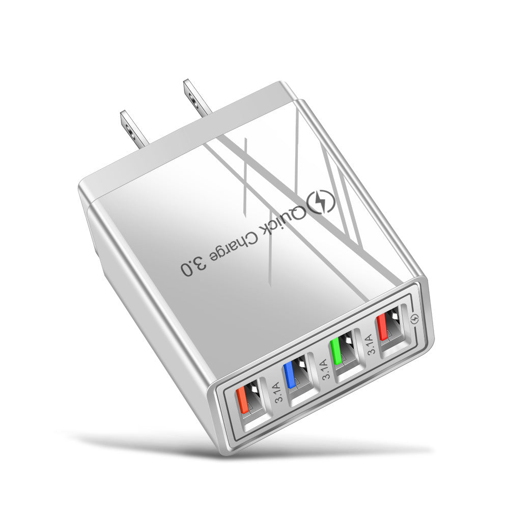 4-Port USB Quick Charger with Quick Charge 3.0