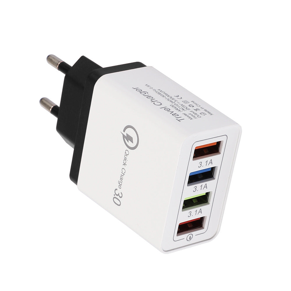 4-Port USB Quick Charger with Quick Charge 3.0