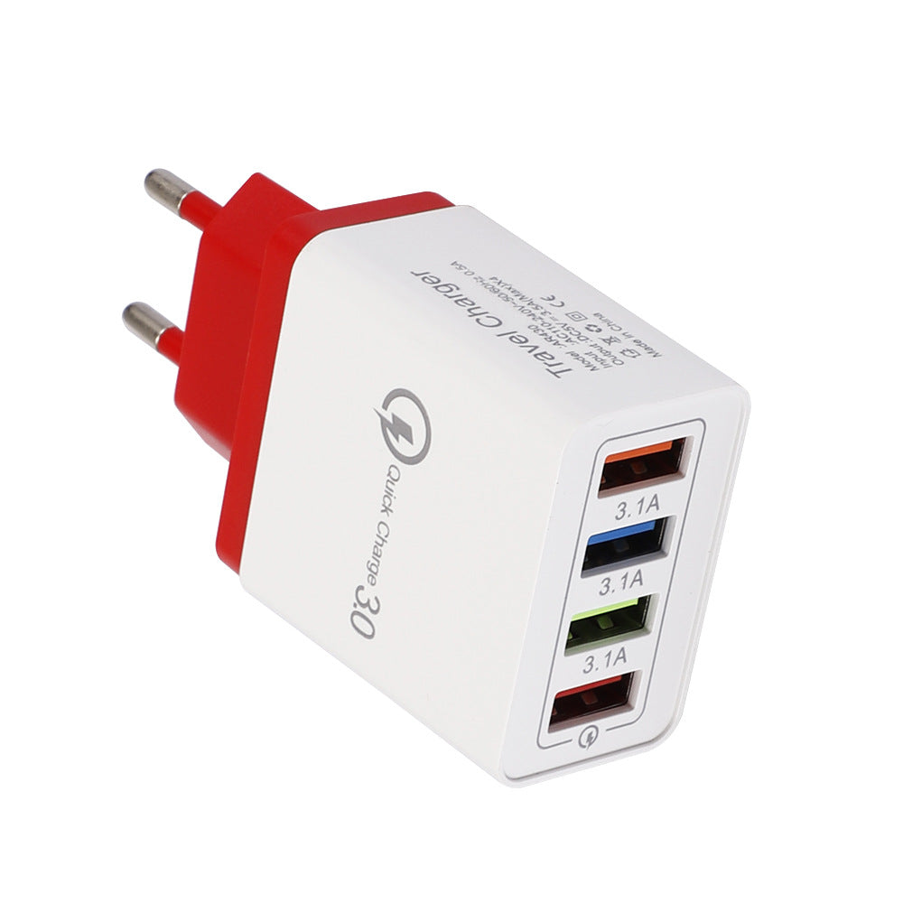 4-Port USB Quick Charger with Quick Charge 3.0