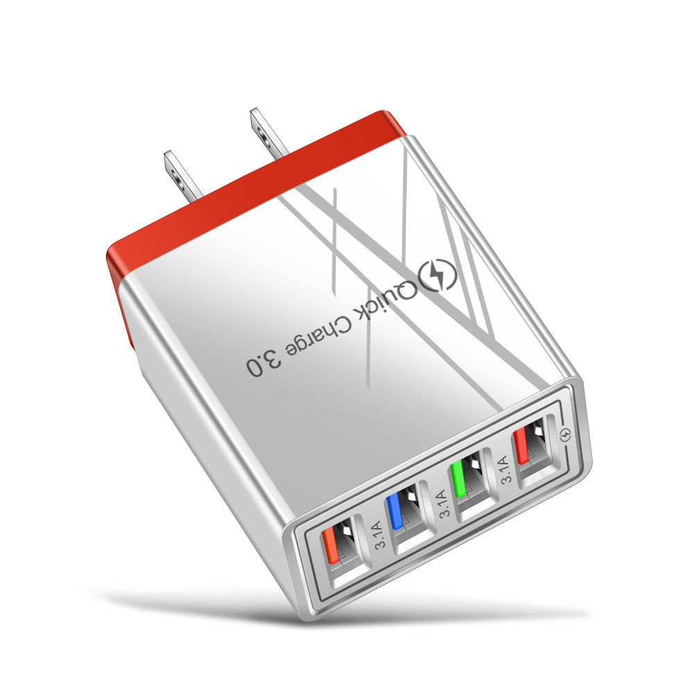 4-Port USB Quick Charger with Quick Charge 3.0