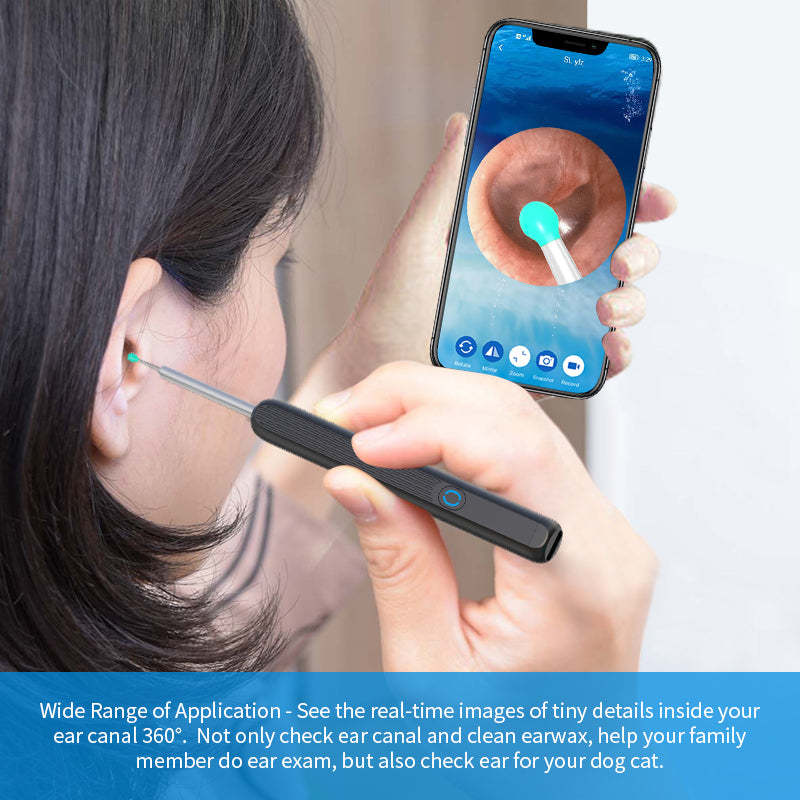 NE3 Wireless Ear Cleaner with Camera and LED Light for Ear Wax Removal