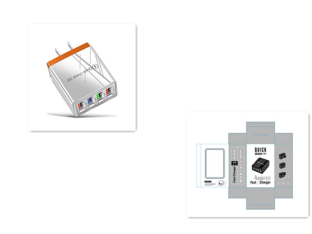 4-Port USB Quick Charger with Quick Charge 3.0