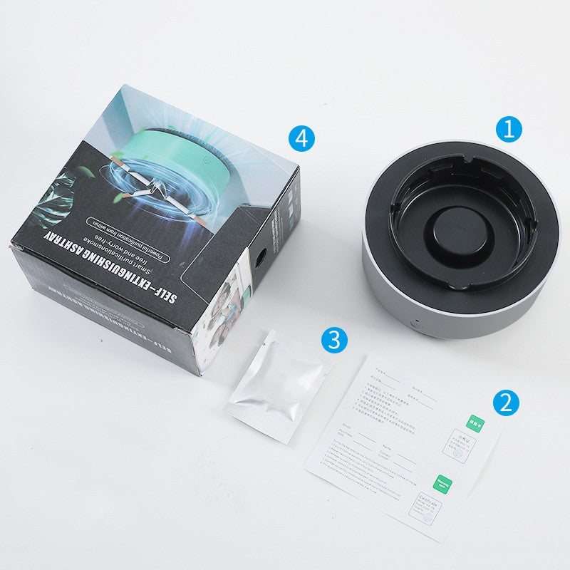 Portable Automatic Anion Air Purifying Ashtray for Car