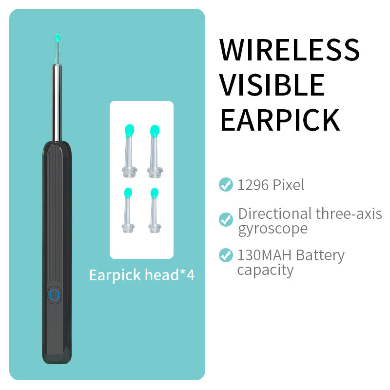 NE3 Wireless Ear Cleaner with Camera and LED Light for Ear Wax Removal