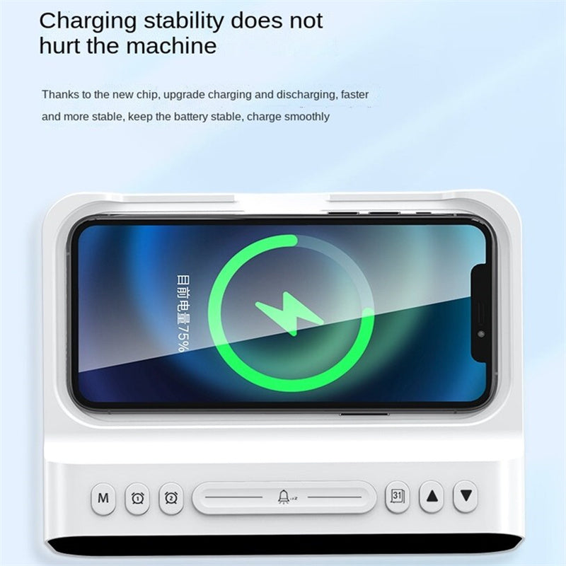 3-in-1 Wireless Charger with Temperature Tester, Alarm Clock and Fast Charging