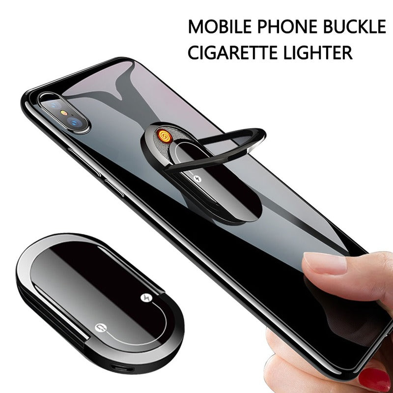 Portable 2-in-1 USB Plasma Lighter and Phone Holder