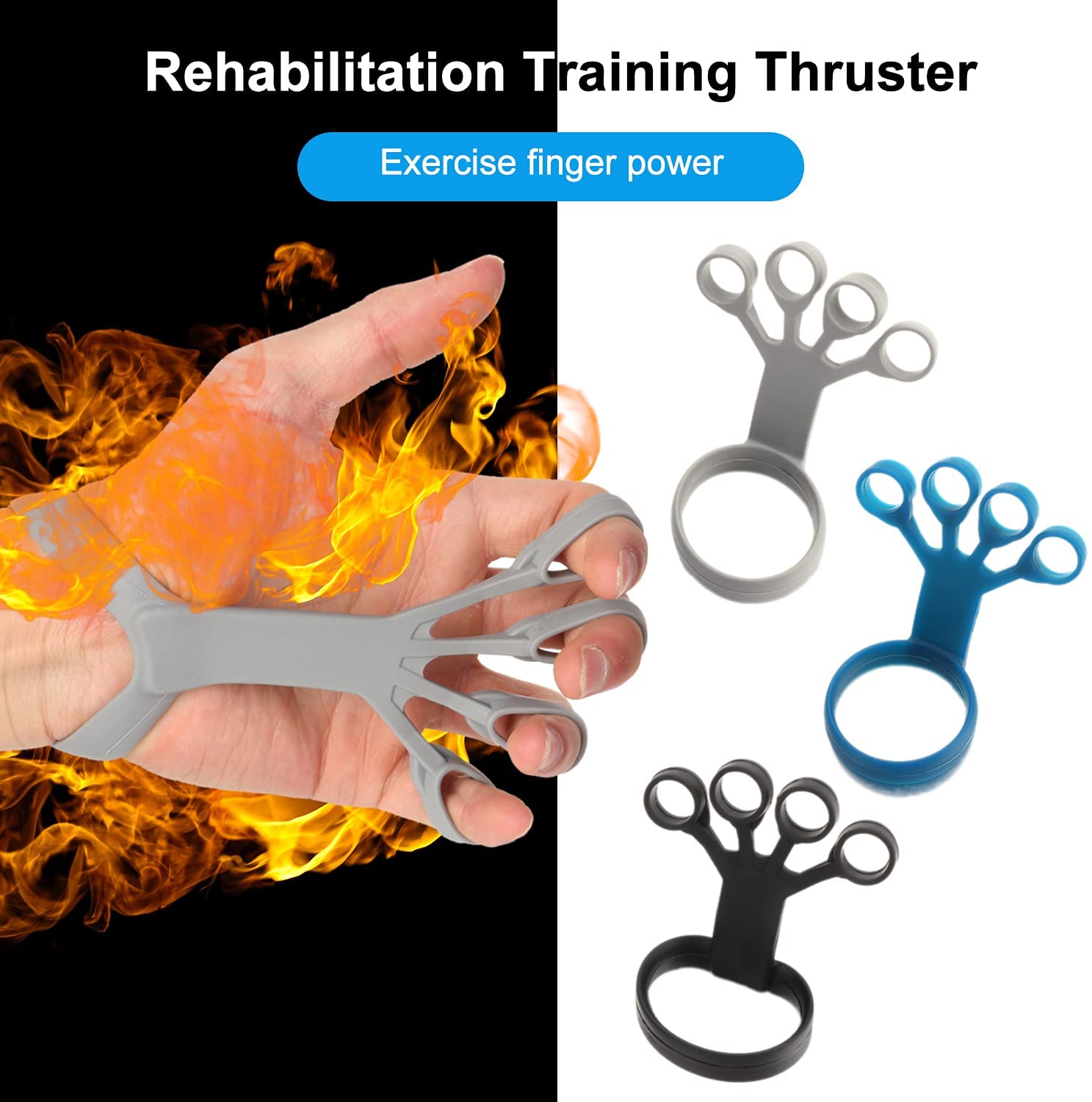 Silicone Finger Exercise Grip Trainer for Arthritis Relief and Rehabilitation