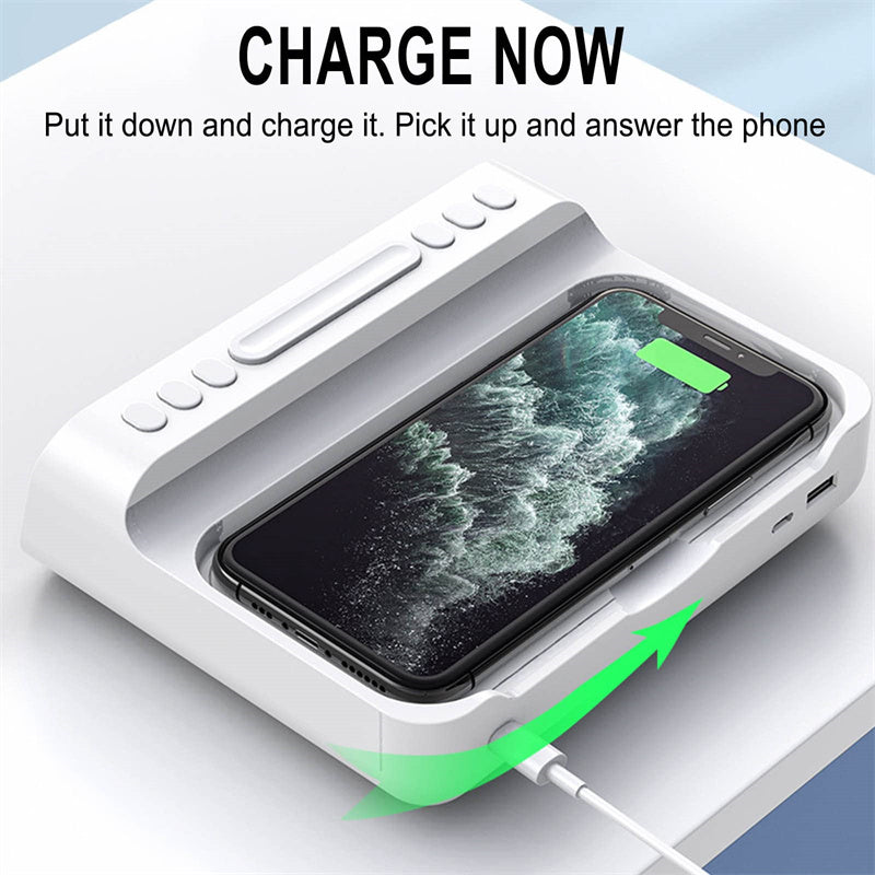 3-in-1 Wireless Charger with Temperature Tester, Alarm Clock and Fast Charging