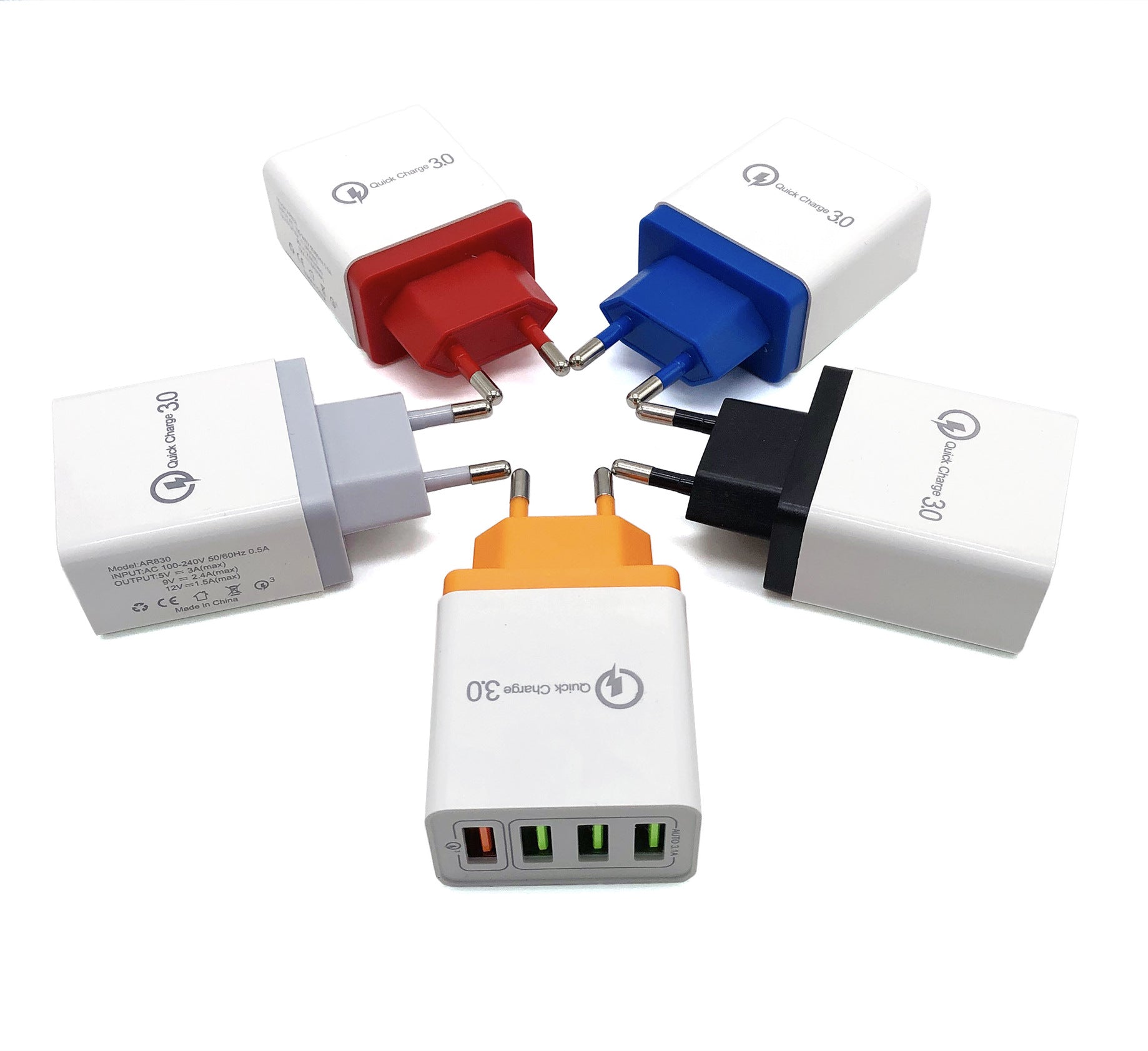 4-Port USB Quick Charger with Quick Charge 3.0