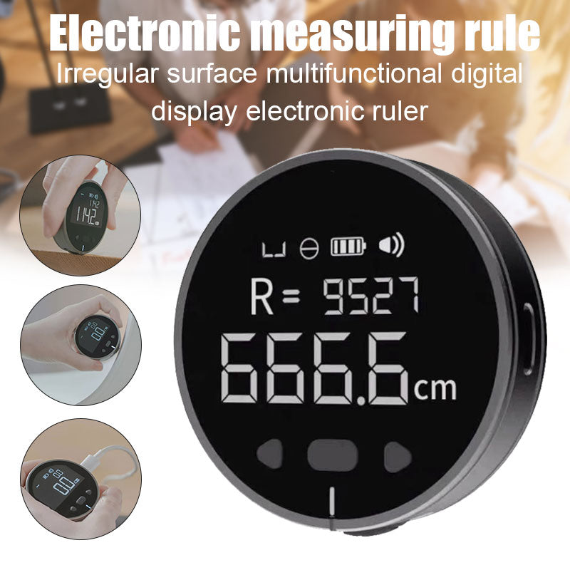 High Precision Electronic Distance Measuring Ruler with Digital LCD Display