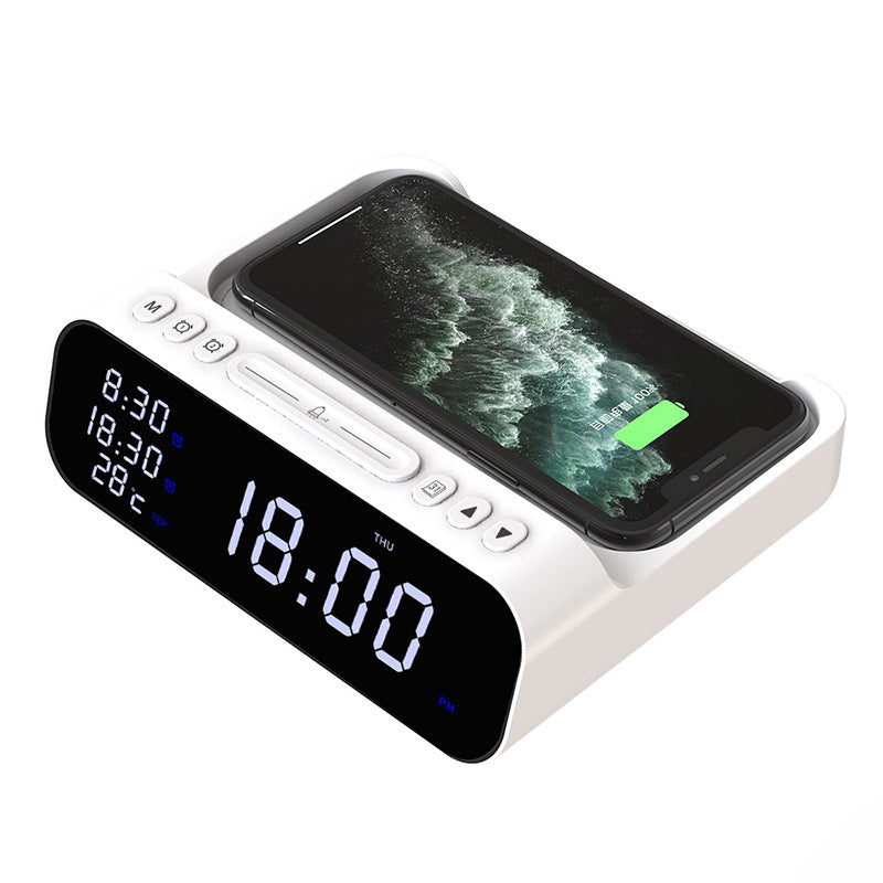 3-in-1 Wireless Charger with Temperature Tester, Alarm Clock and Fast Charging