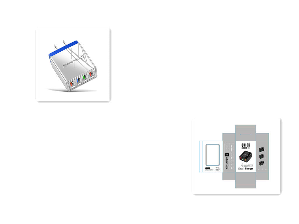 4-Port USB Quick Charger with Quick Charge 3.0