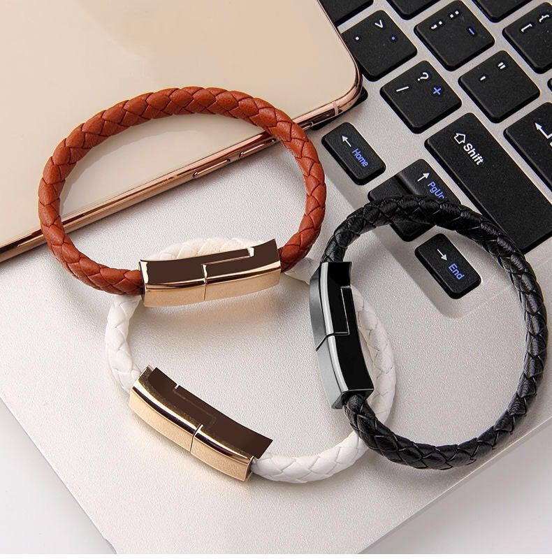 Bracelet Charger USB Cable for iPhone and USB-C Phones