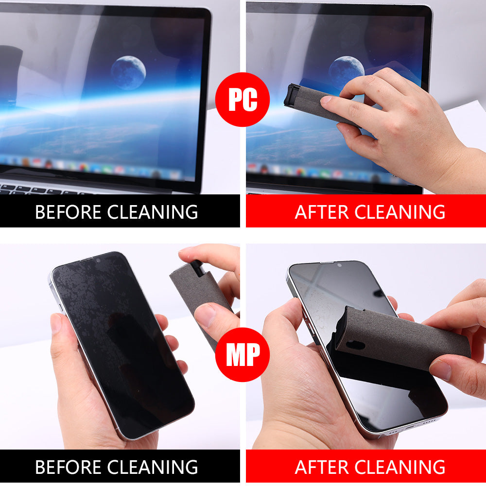 Mobile Phone and Computer Screen Cleaner Set with Storage