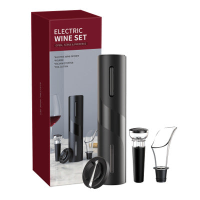 Electric Wine Opener Set with Foil Cutter for Kitchen and Dining