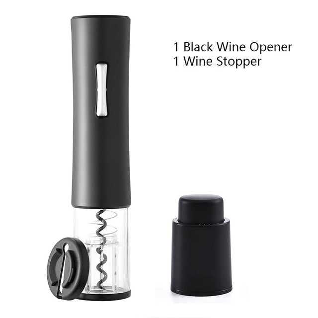 Electric Wine Opener Set with Foil Cutter for Kitchen and Dining