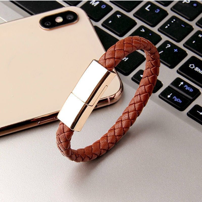 Bracelet Charger USB Cable for iPhone and USB-C Phones