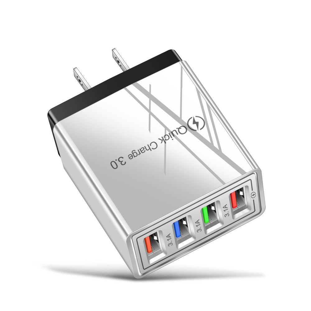 4-Port USB Quick Charger with Quick Charge 3.0