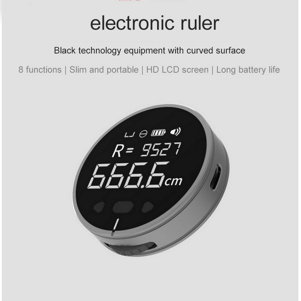 High Precision Electronic Distance Measuring Ruler with Digital LCD Display